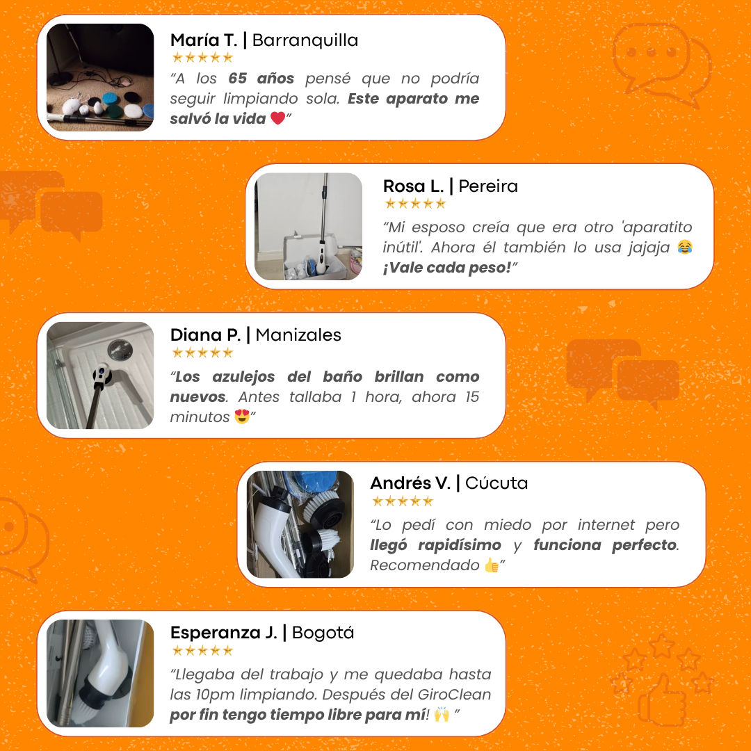 GiroClean - Cepillo Eléctrico | Limpieza Profunda | 9 en 1 Multifuncional