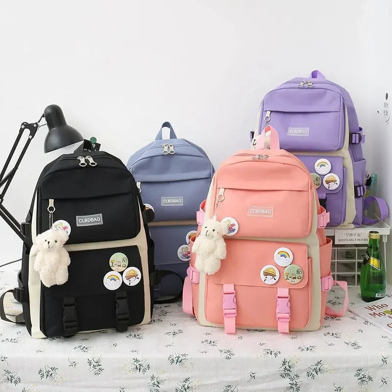 [COMPRA 1 Y LLÉVATE 5] Mochila Koreana + 🎁 4 Bolsos de Regalo (Oferta limitada)