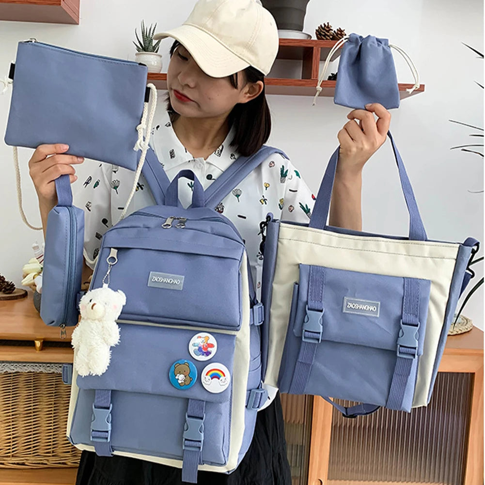 [COMPRA 1 Y LLÉVATE 5] Mochila Koreana + 🎁 4 Bolsos de Regalo (Oferta limitada)