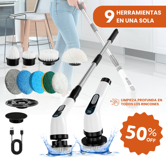 GiroClean - Cepillo Eléctrico | Limpieza Profunda | 9 en 1 Multifuncional